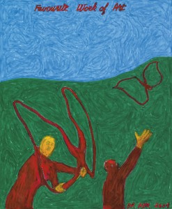 דב אור-נר, אין-סוף מתפרפר, 2012, טכניקה מעורבת, 35X27